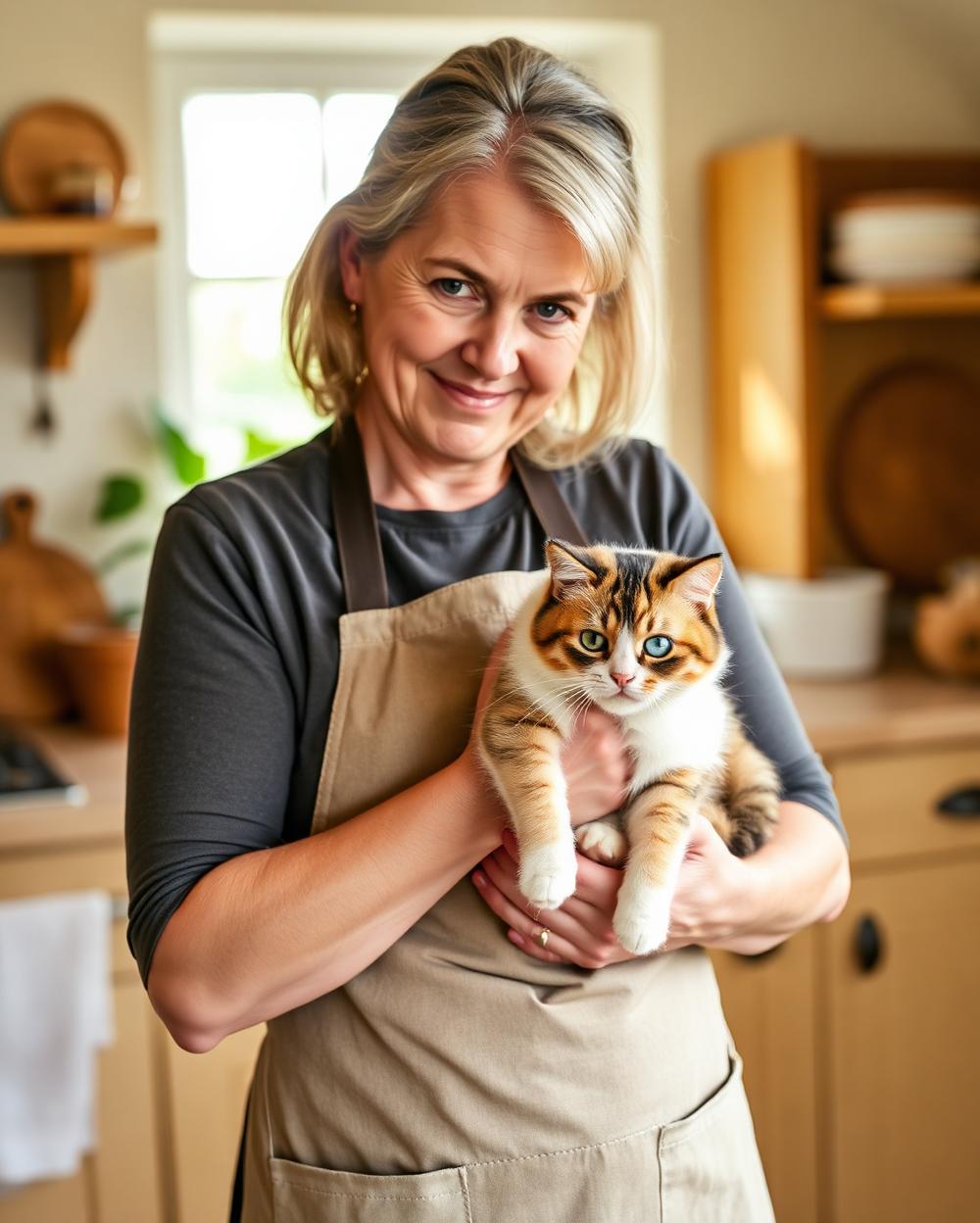 Margaret Aurelian, founder of Aurelian Folds, with a Scottish Fold