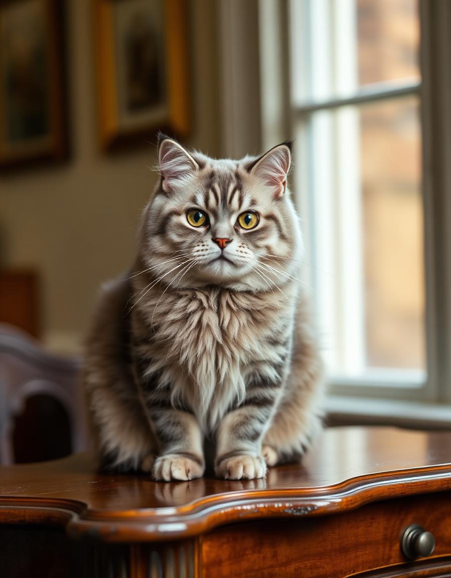 Aurelia of Coldspring, Silver Classic Tabby, Fold