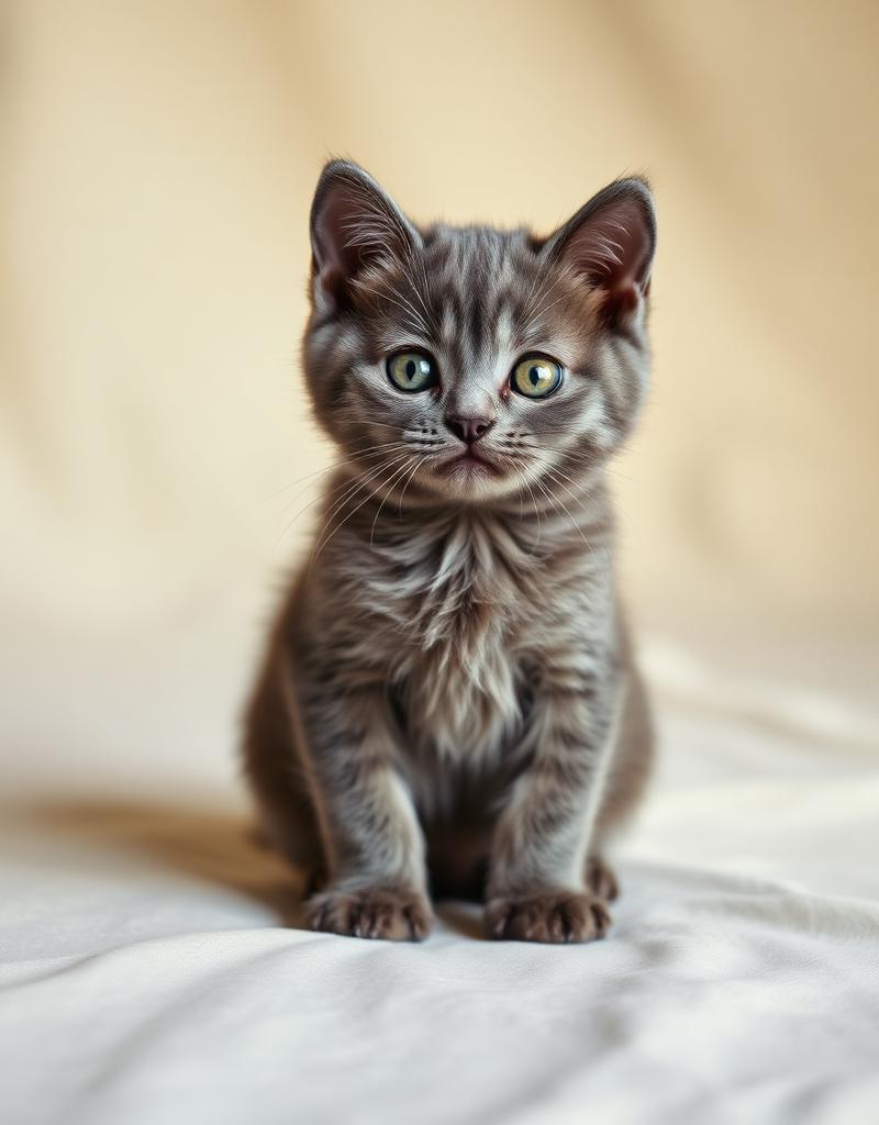 Caspian, Blue Bicolor Scottish Fold kitten